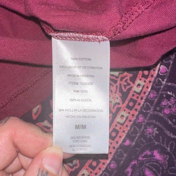 Champion Red Long Sleeve Tee Casual Athletic - Picture 3 of 5